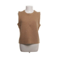 B.Young | Beige Mouwloze Ribtrui