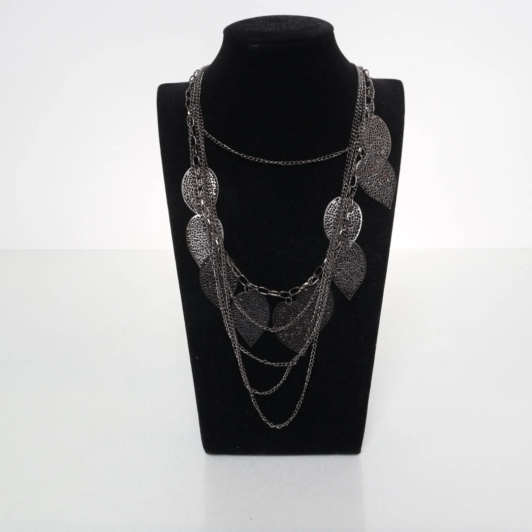 Happy Girl | Grijs, Zwart, Zilver - Ketting