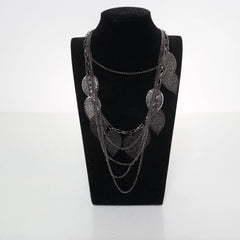 Happy Girl | Grijs, Zwart, Zilver - Ketting