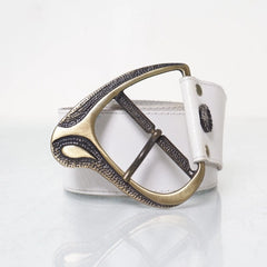 Witte Riem met Gouden Gesp