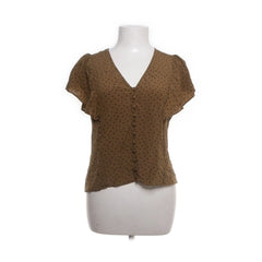 Madewell | Bruine gestippelde blouse