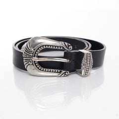 Zwarte Riem Met Zilvergesp