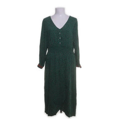 Co'Couture | Groene Gestipte Maxi-jurk