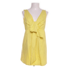 Parosh | Gele mouwloze jurk met strik