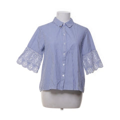 Scotch & Soda | Blauw Gestreepte Blouse Kanten Mouwen