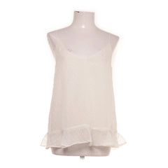 Samsøe & Samsøe | Witte mouwloze ruffletop