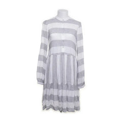 Y.A.S.  | Witte gestreepte boho-jurk