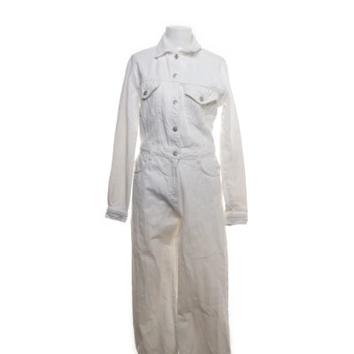 Zara | Witte denim jumpsuit