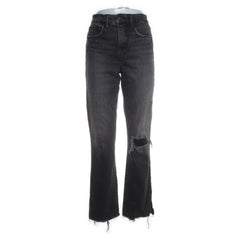 Good American | Zwarte gescheurde flared jeans
