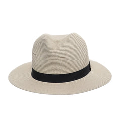 Dressmann | Beige Strohoed met Zwarte Band