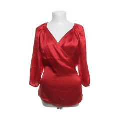 Soaked in Luxury | Rode zijden wikkelblouse