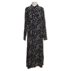 Zara | zwarte jurk met line print