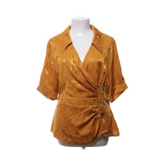 adL | Okerkleurige wrap blouse