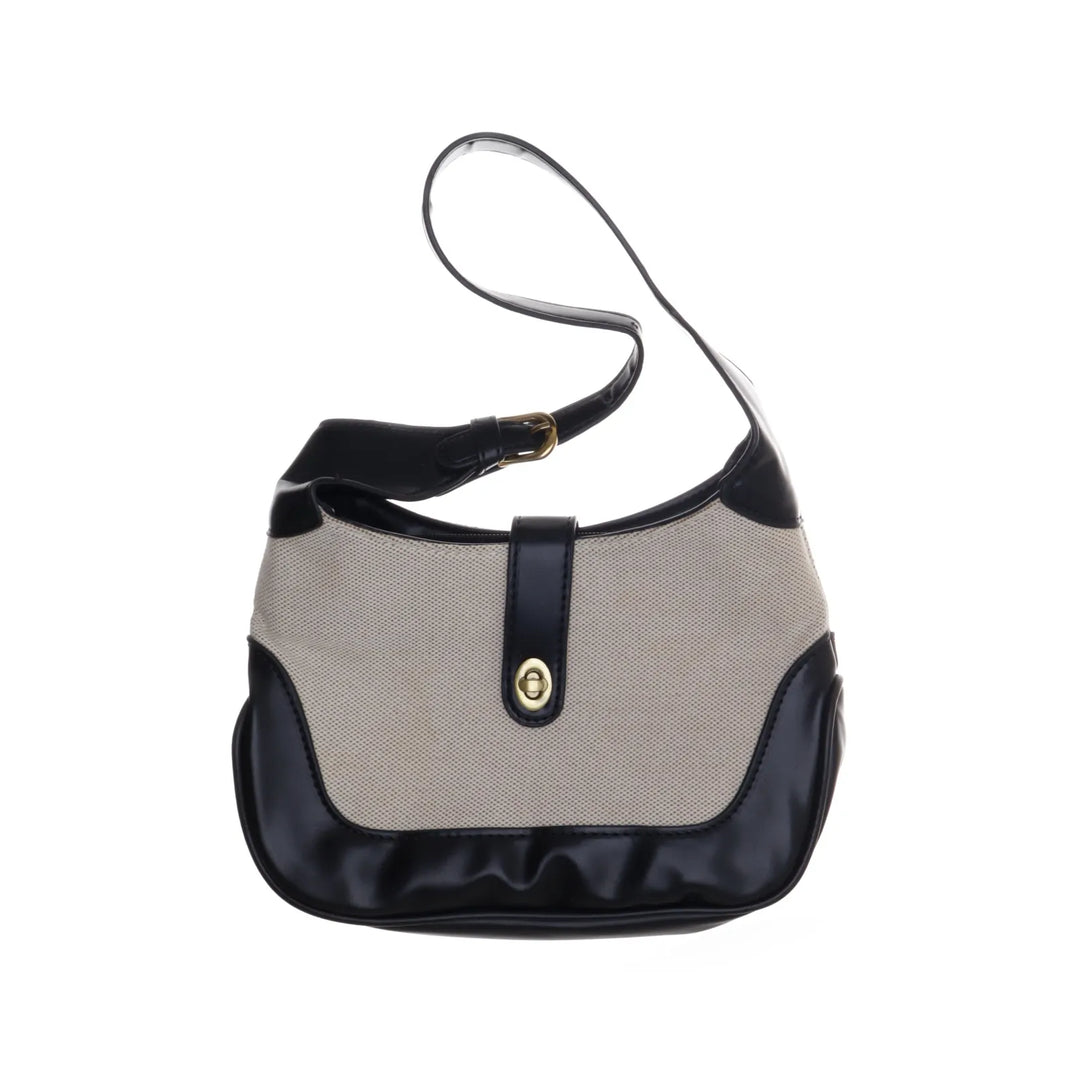 Beige, Zwart - Handtas