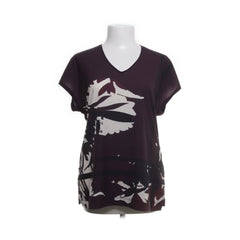 Opus | Paarse bloemenprint T-shirt