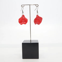 Zilver, Rood - Oorbellen