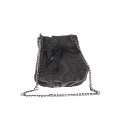 Zwarte Mesh Bucket Tas