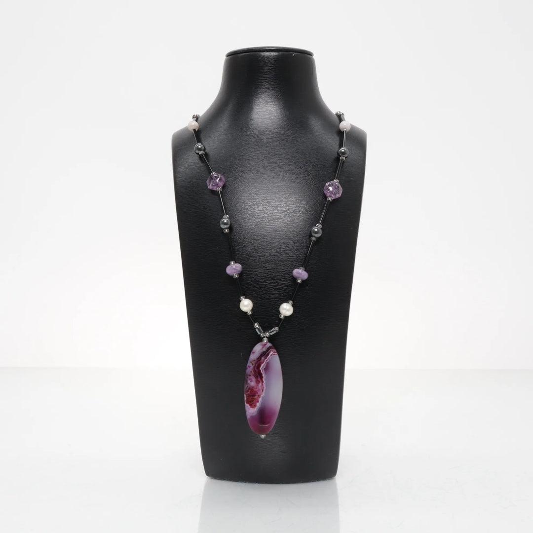 Zwart, Lila, Meerkleurig - Ketting