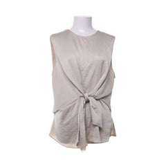 Zara | Beige mouwloze knooptop