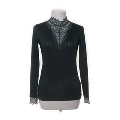 Y.A.S | Zwarte kanten coltrui