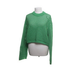 H&M | Felgroene gehaakte trui met asymmetrische mouwen
