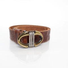 Bruine Leren Riem Met Gesp