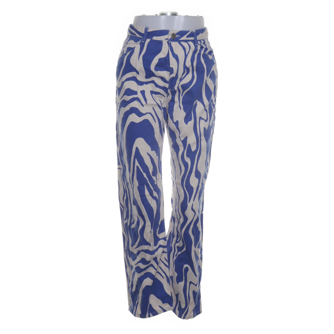 Monki | Wit, Blauw - Spijkerbroek