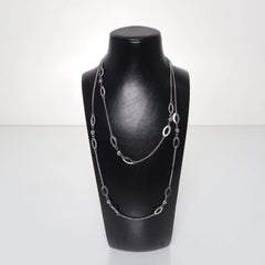 Zilveren Gelaagde Schakelhanger