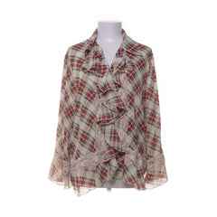 Kriss Sweden | Geruite ruche blouse