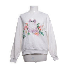 Monki | Witte Sweater met Kattenprint