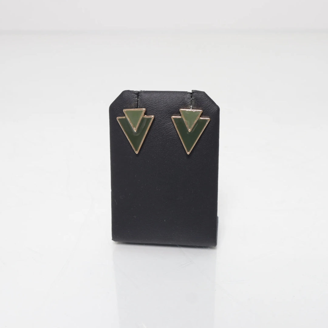 Groen, Goud - Oorbellen