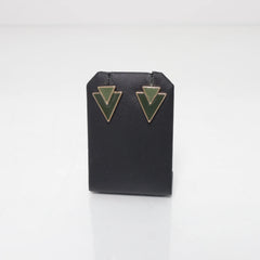 Groen, Goud - Oorbellen