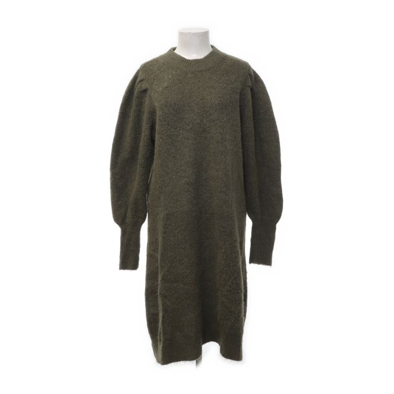 Selected Femme | Donkergroene gebreide jurk