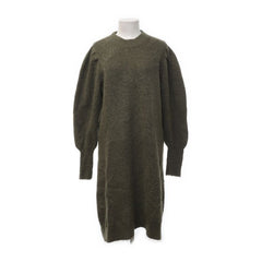 Selected Femme | Donkergroene gebreide jurk