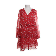 Pepe Jeans | Rode gestipte chiffon jurk