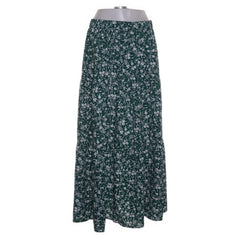 Maxi rok | Groene Bloemenprint Maxi-rok