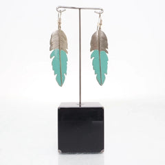 Turquoise Veren Oorbellen