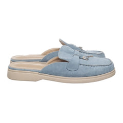 Bellucci | Blauwe Suède Instap Loafers