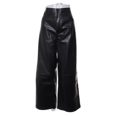 The Black Label Collection Lager 157 | Zwarte Leren Broek