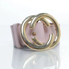 Roze Riem met Gouden Gesp