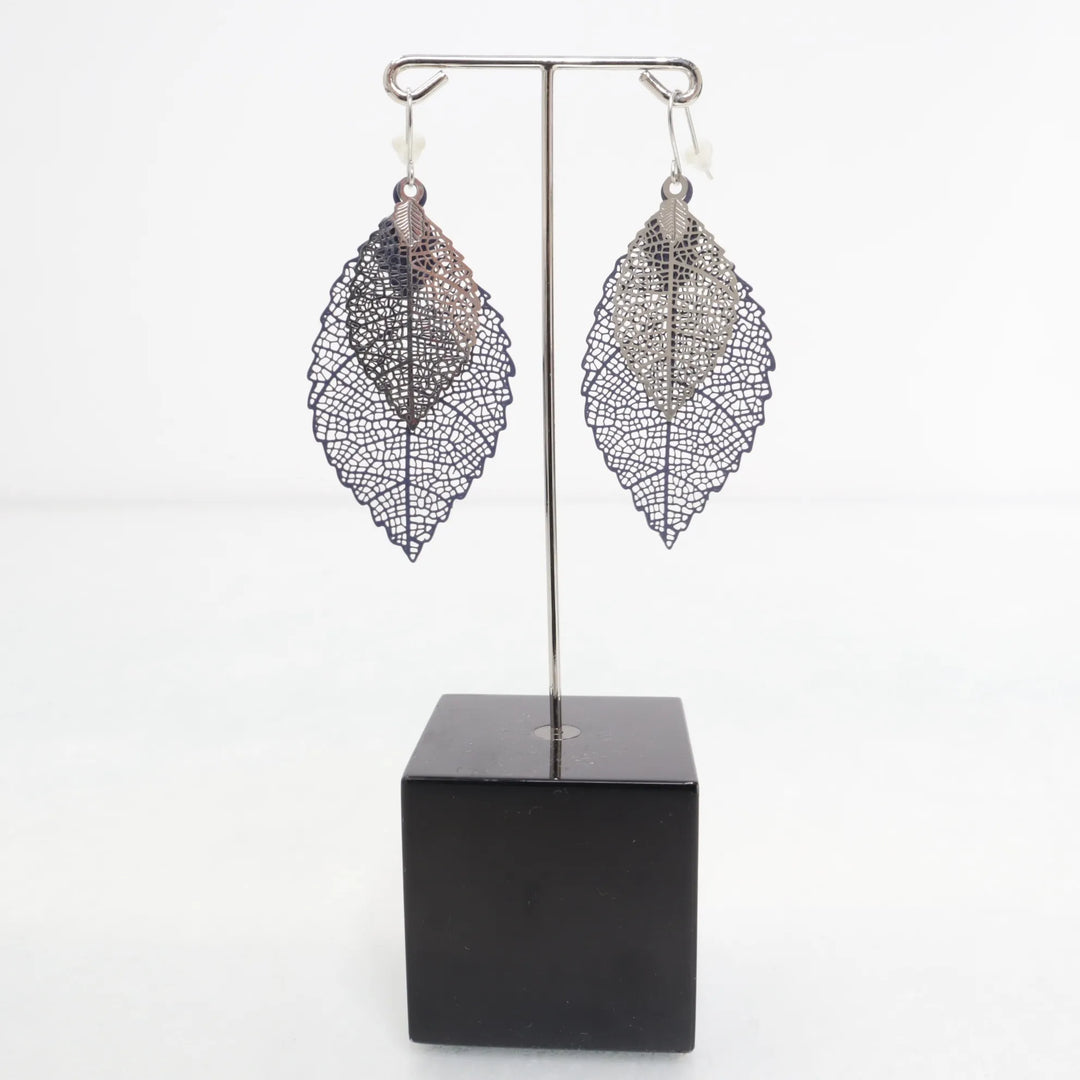 Blauw, Zilver - Oorbellen