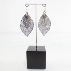 Blauw, Zilver - Oorbellen