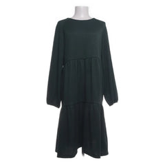 Happy Holly | Donkergroene gelaagde jurk