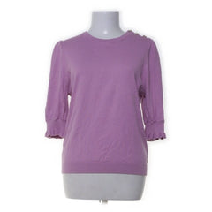 Fabienne Chapot | Paarse Trui met Pofmouwen