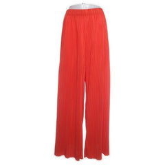 Weekday | Rode Plooibroek Met Wijde Pijpen