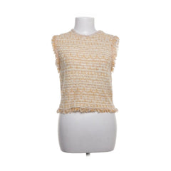Mango | Beige gebreide mouwloze top