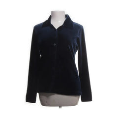 Gap | Donkerblauwe velours blouse met knoopsluiting