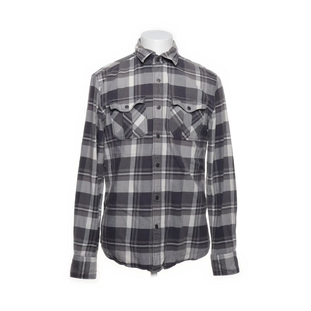 East West | Grijs, Wit - Flanellen overhemd
