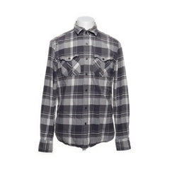 East West | Grijs, Wit - Flanellen overhemd