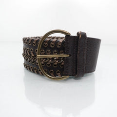 Bruine Gevlochten Leren Riem